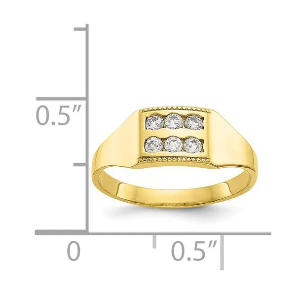 10K Yellow Gold Baby Polished CZ Ring