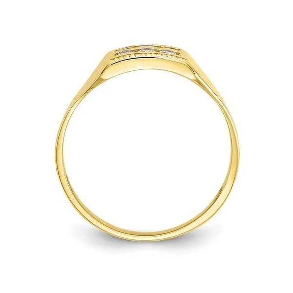 10K Yellow Gold Baby Polished CZ Ring