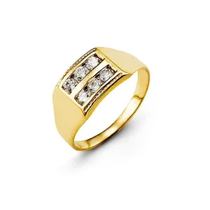 10K Yellow Gold Baby Polished CZ Ring