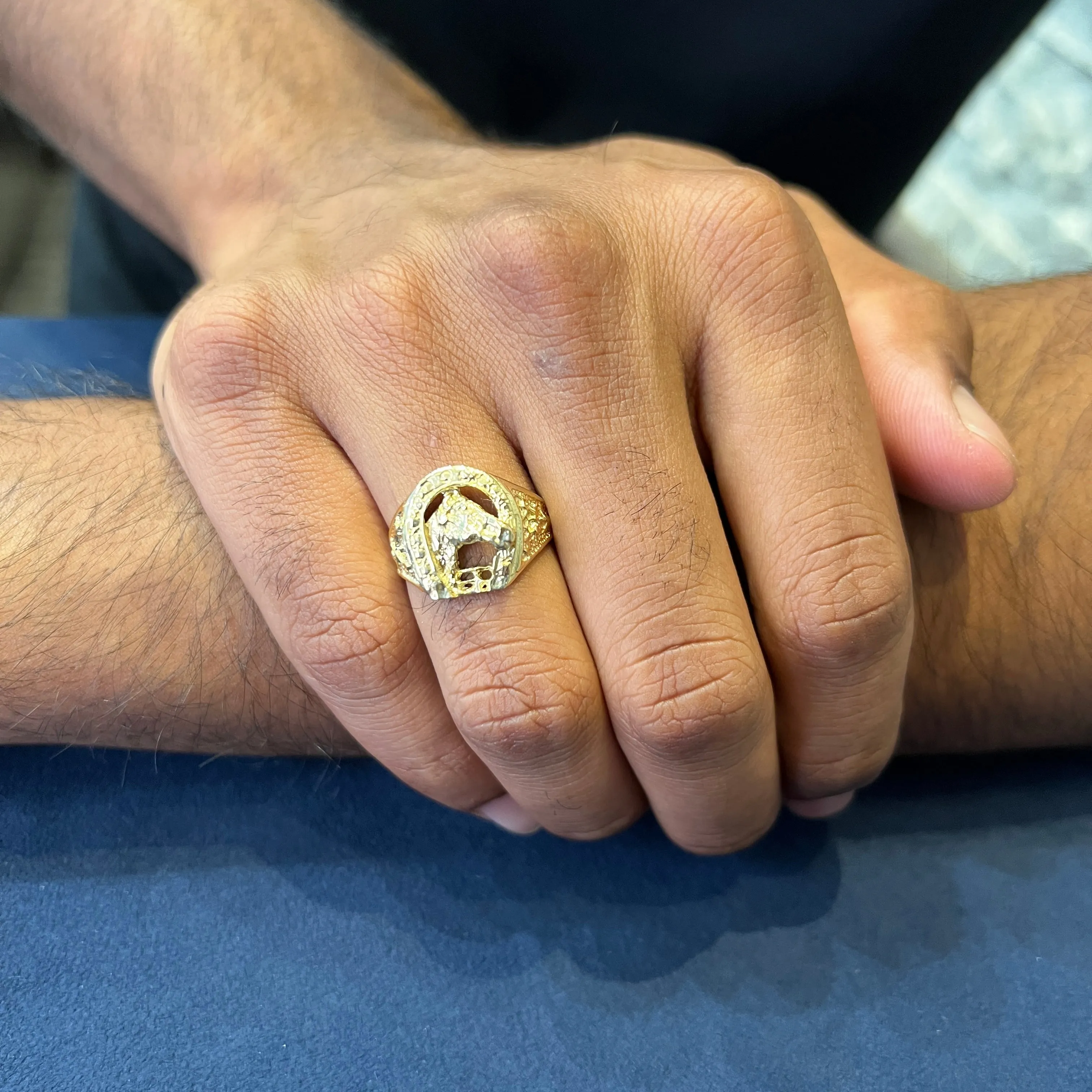 10K Yellow Gold Horseshoe Ring