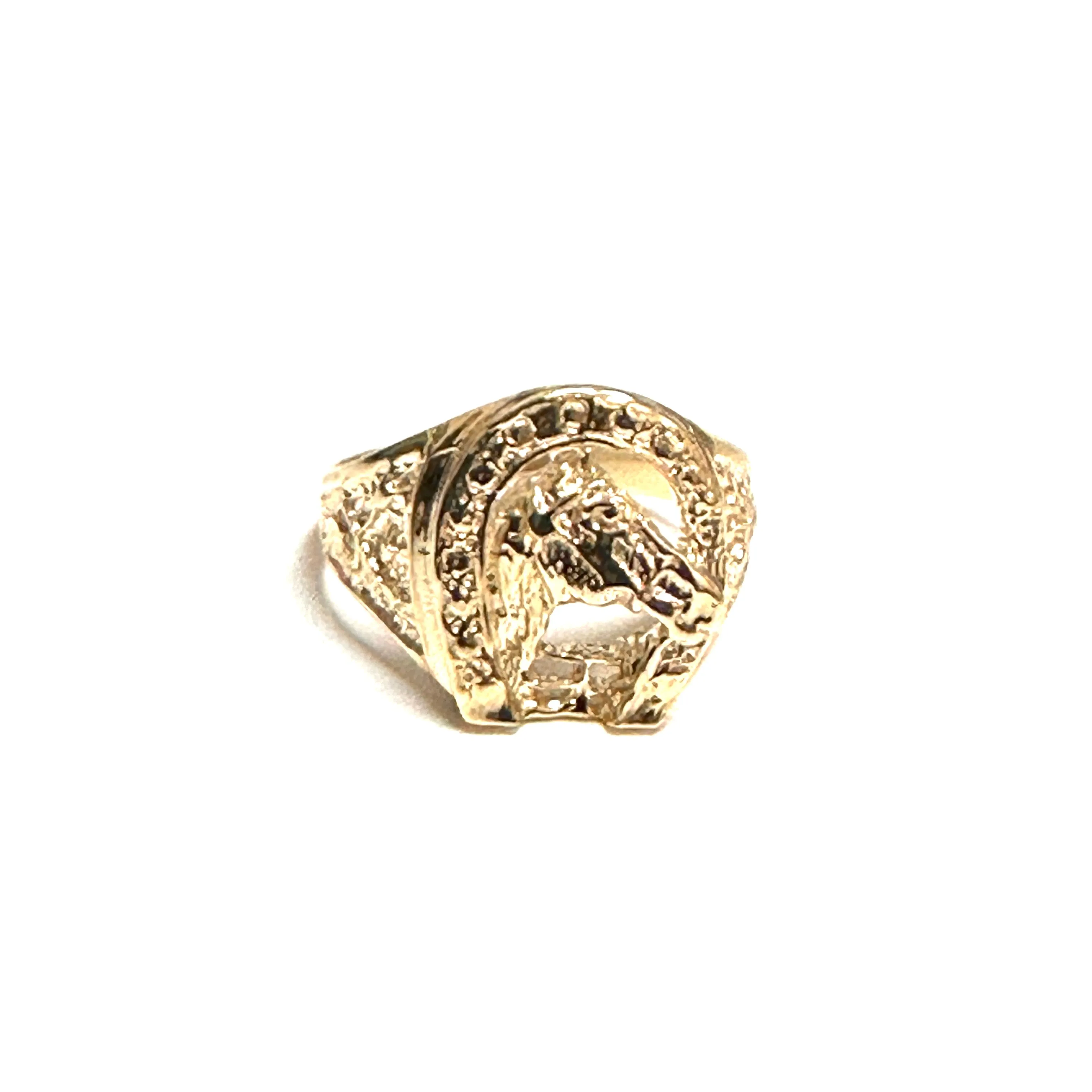 10K Yellow Gold Horseshoe Ring
