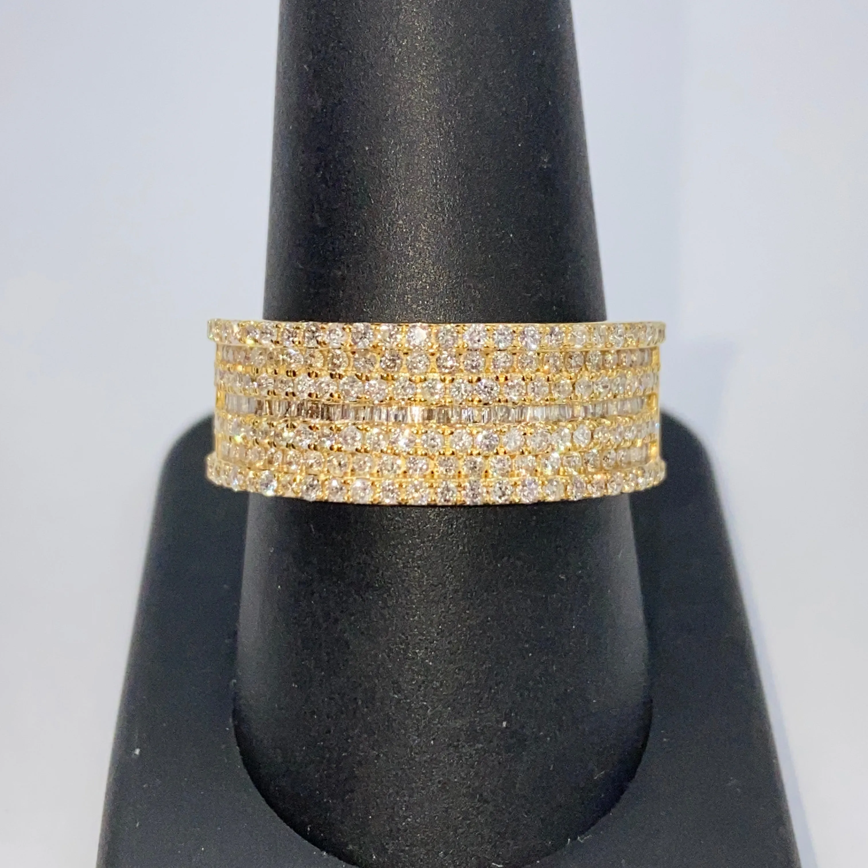 14K Courage Diamond Baguette Stack Ring