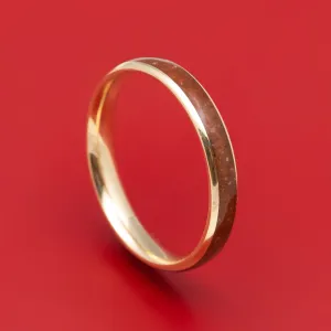 14K Gold and Dinosaur Bone Ring Custom Made