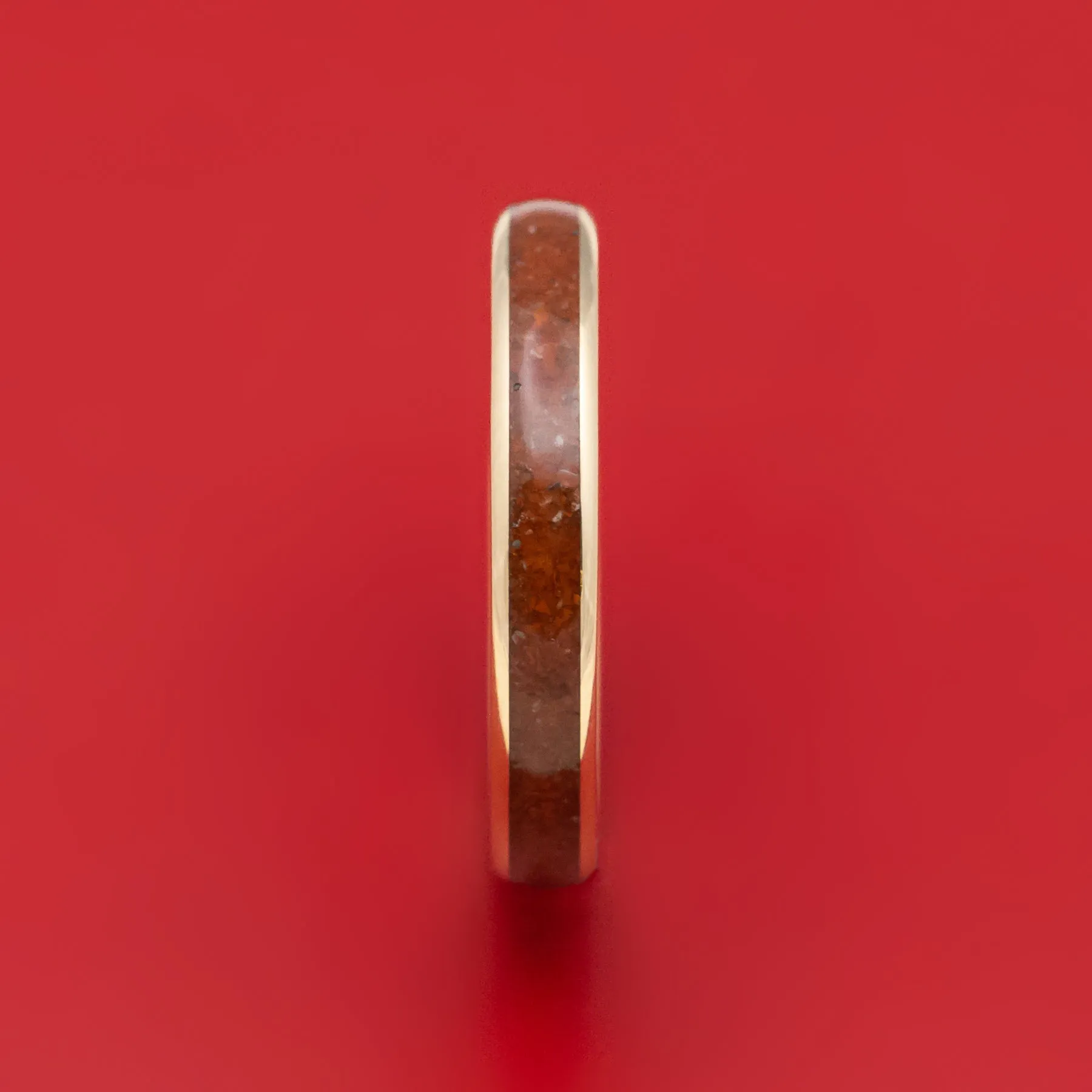 14K Gold and Dinosaur Bone Ring Custom Made