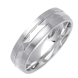 14K or 18K White Gold Traditional Ring
