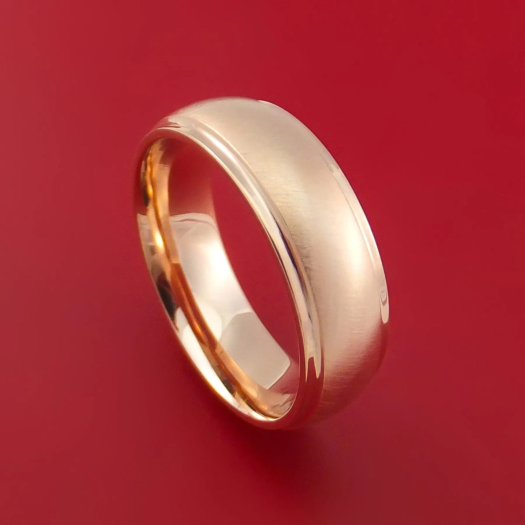 14K Rose Gold Classic Style Wedding Band Custom Made