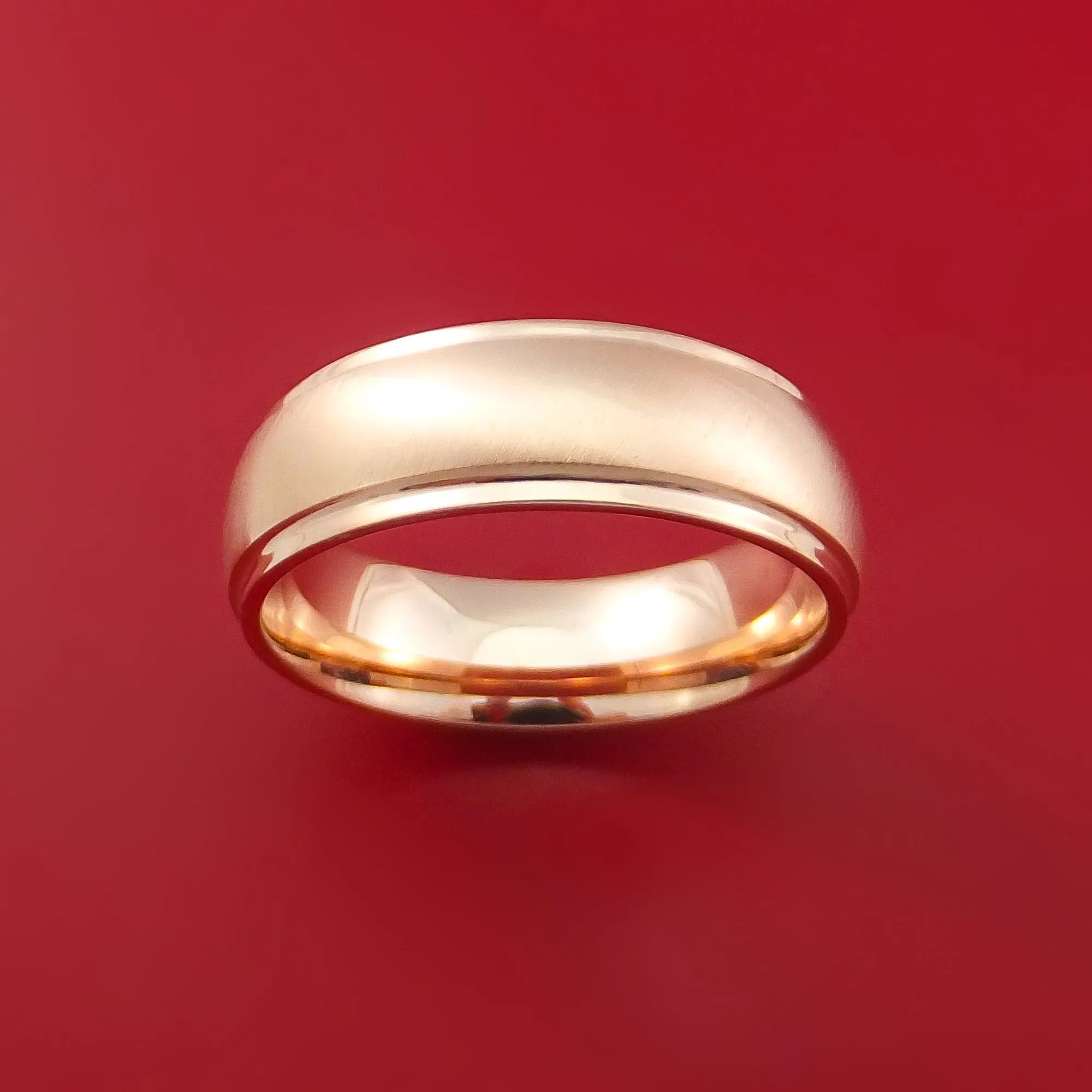 14K Rose Gold Classic Style Wedding Band Custom Made