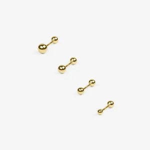 14k Solid Gold Ball Stud Earring