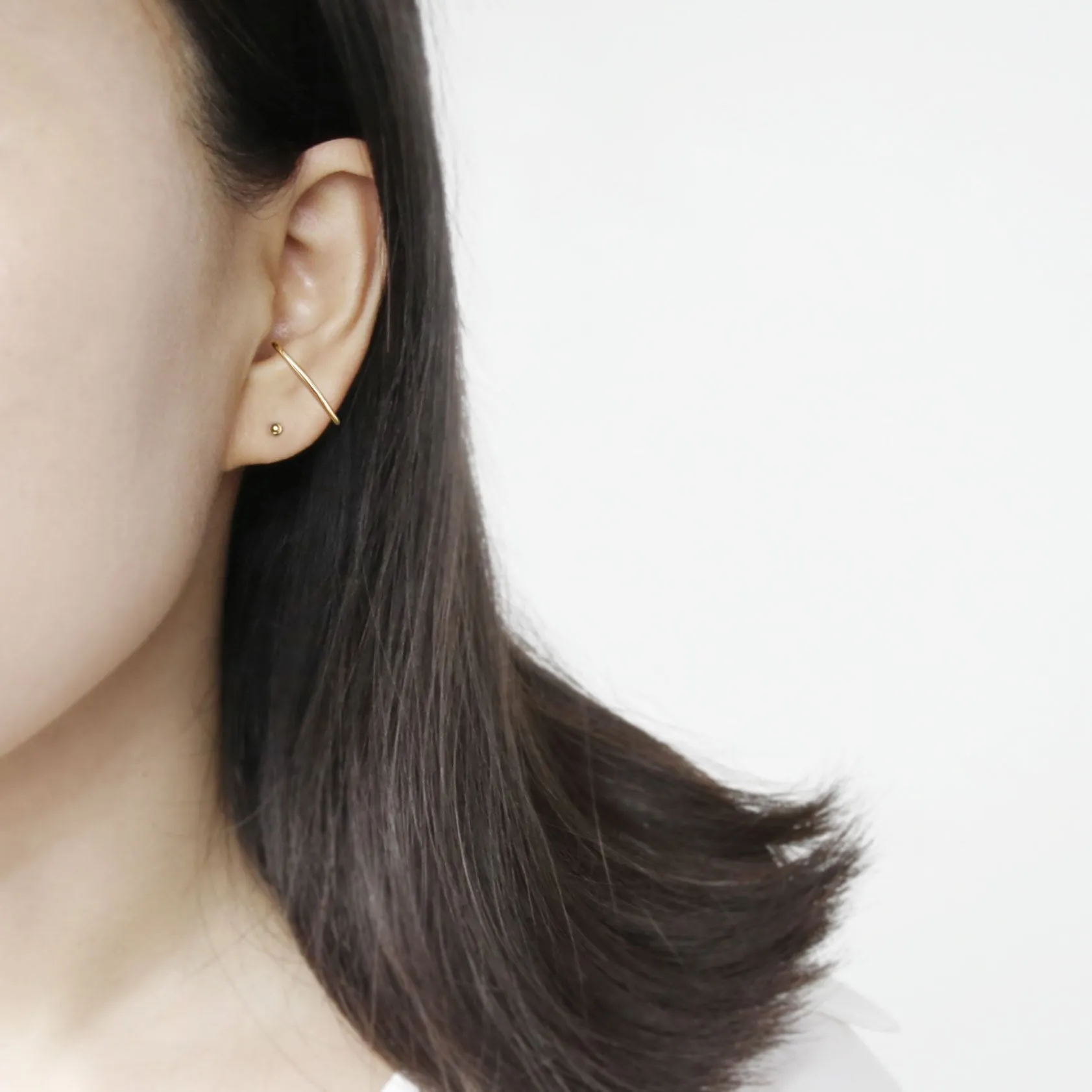 14k Solid Gold Ball Stud Earring