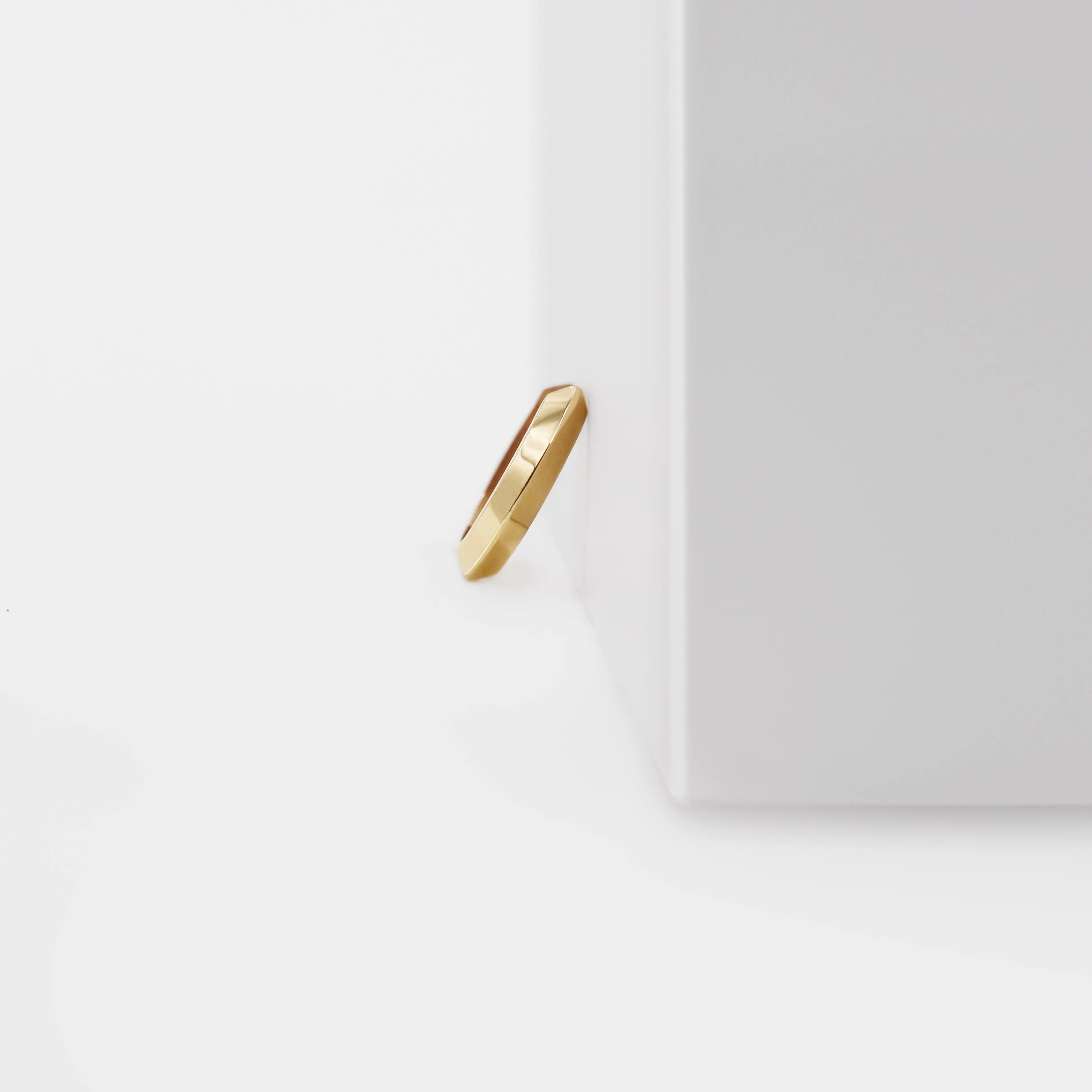 14k Solid Gold Cushion Hoop Earring