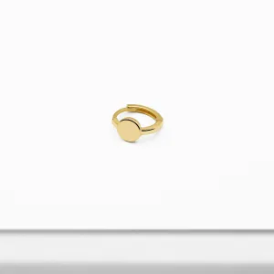 14k Solid Gold Flat Circle Hoop Earring