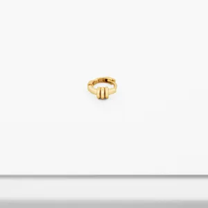 14k Solid Gold Micro Donut Hoop Earring