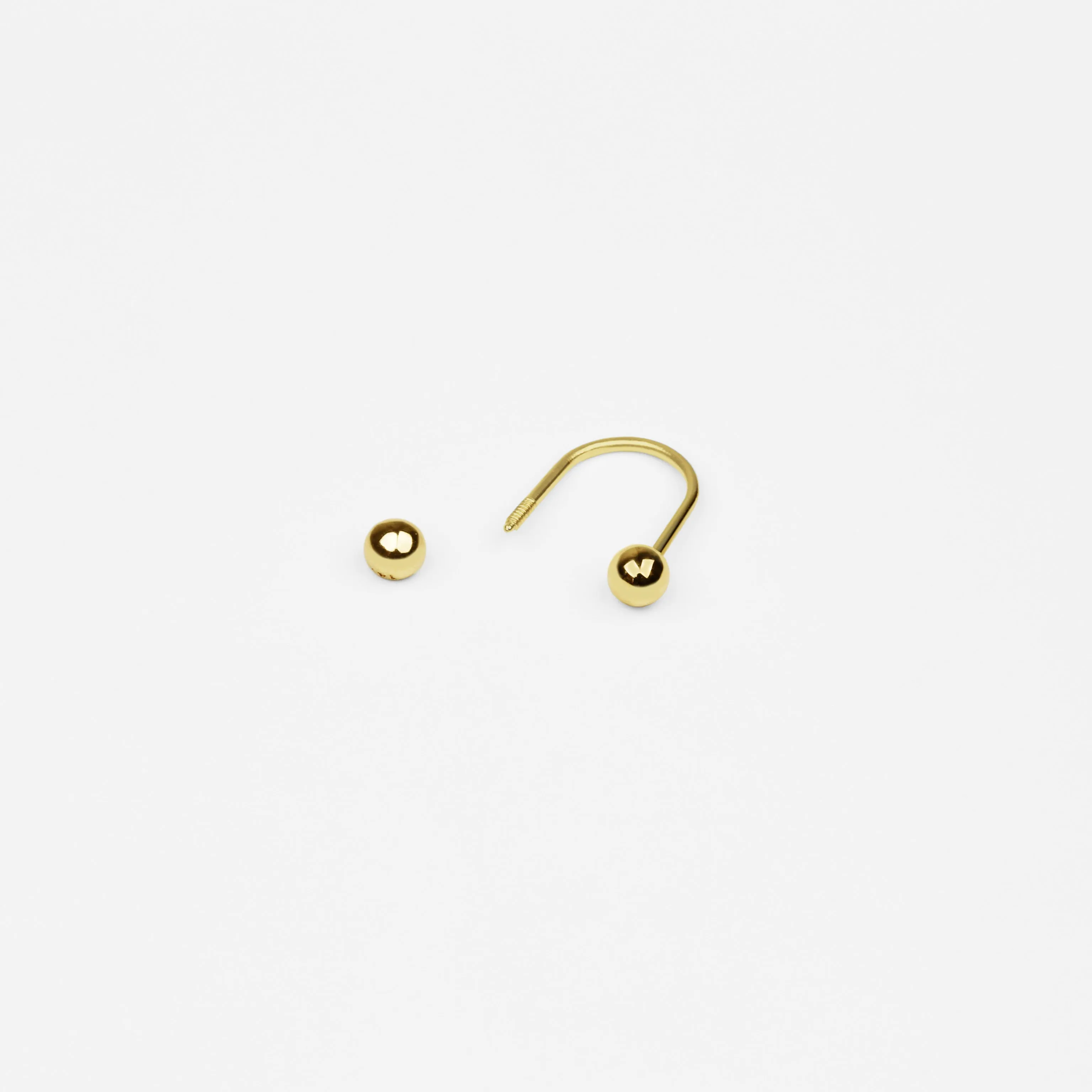 14k Solid Gold Multi-Way Ball Earring