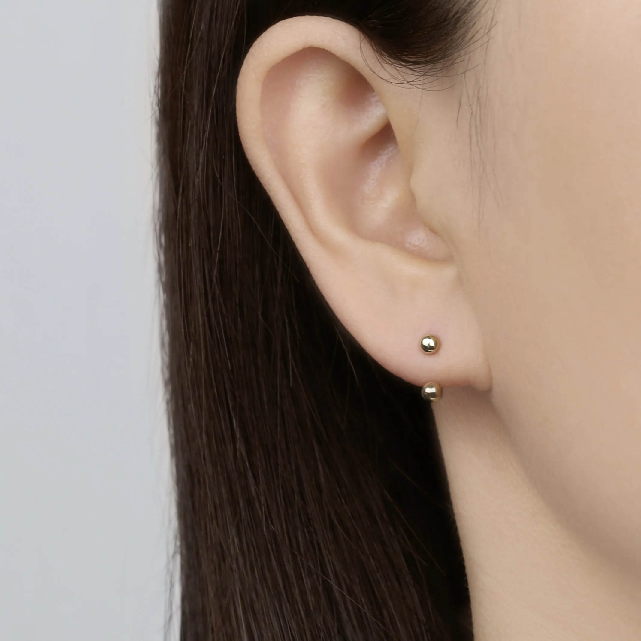 14k Solid Gold Multi-Way Ball Earring