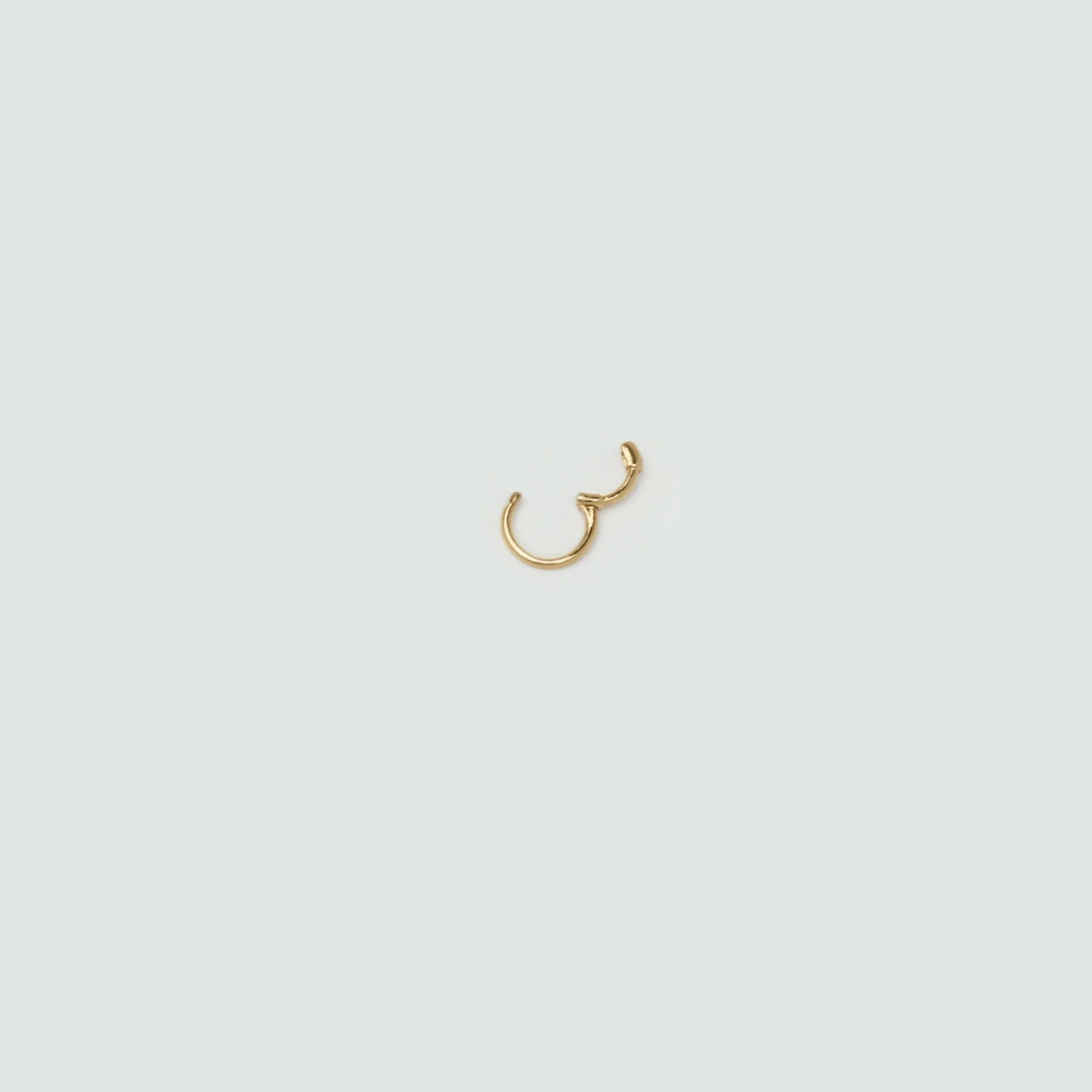 14k Solid Gold Thin Hoop Earring