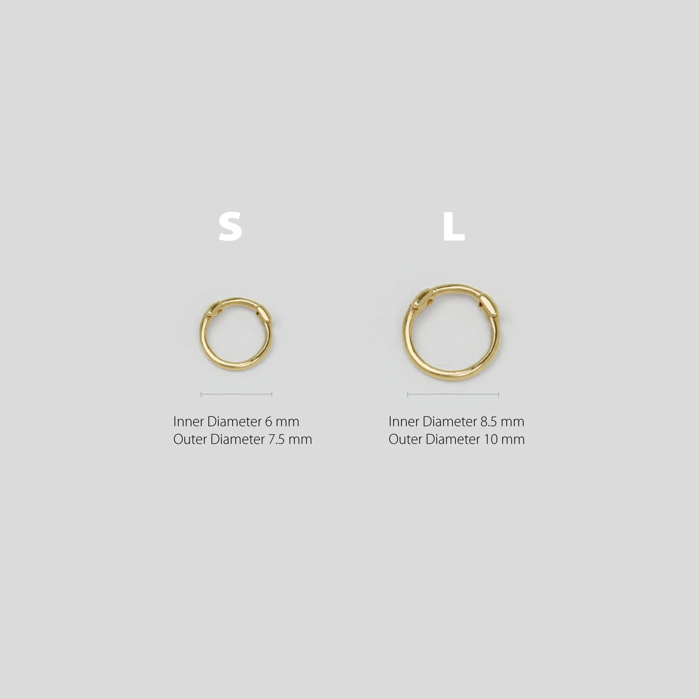 14k Solid Gold Thin Hoop Earring