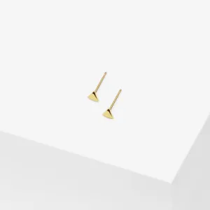 14k Solid Gold Tiny Triangle Stud Earrings