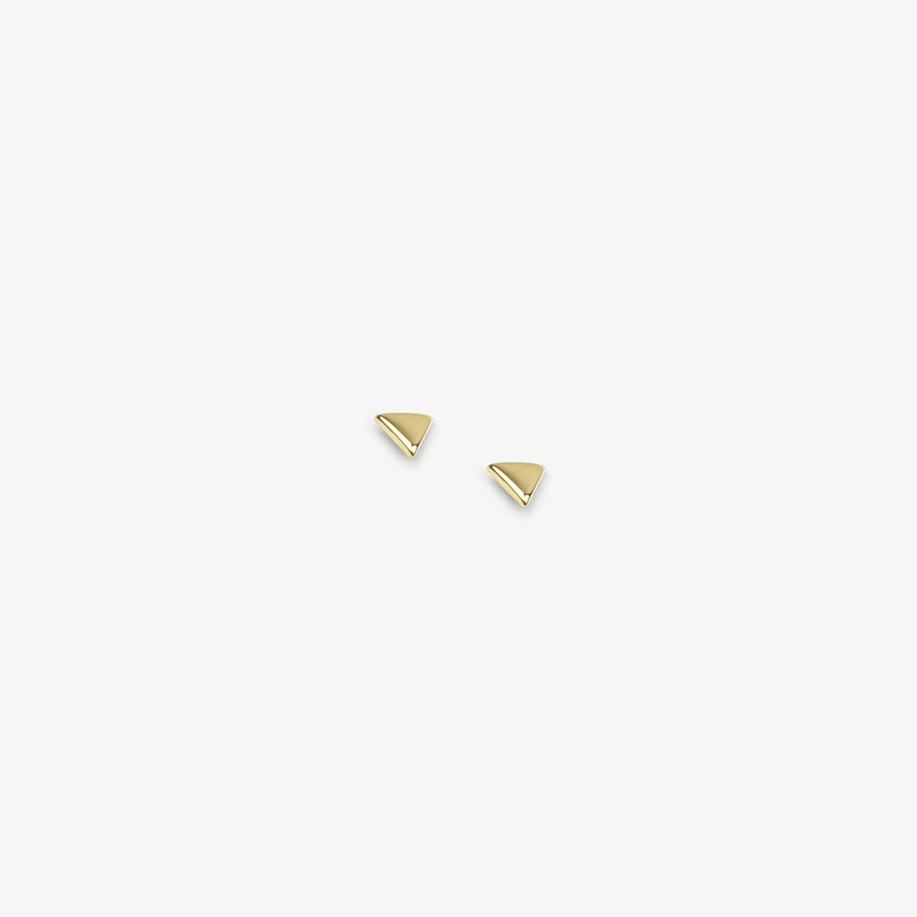 14k Solid Gold Tiny Triangle Stud Earrings