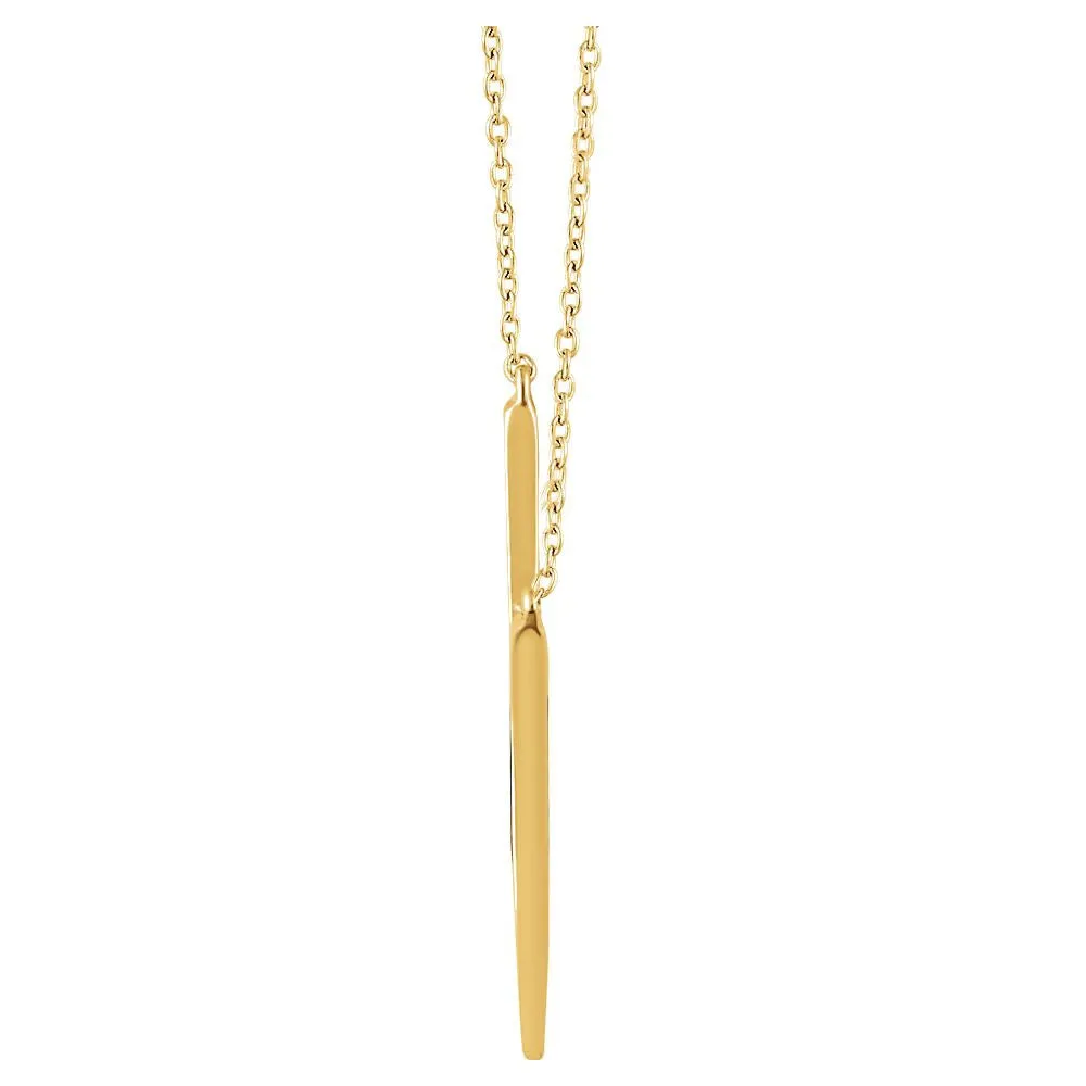 14k Yellow Gold "V" 16-18" Necklace