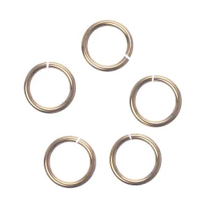 14kt Gold Jump Rings 6mm Round 5/pk