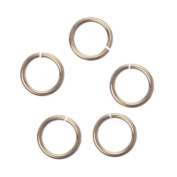 14kt Gold Jump Rings 6mm Round 5/pk