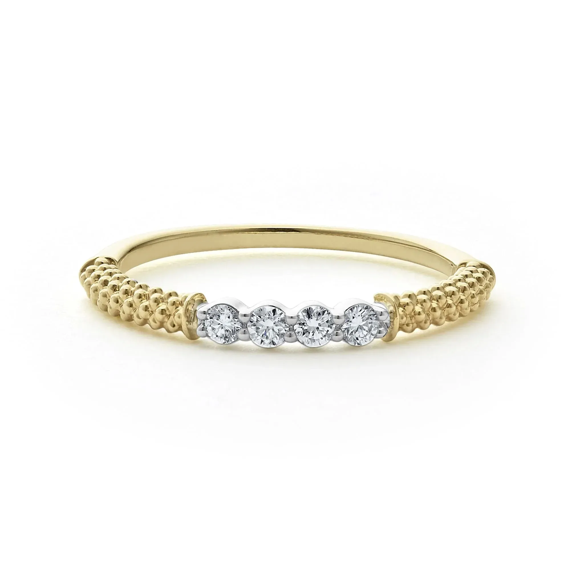 18K Gold Superfine Diamond Stacking Ring