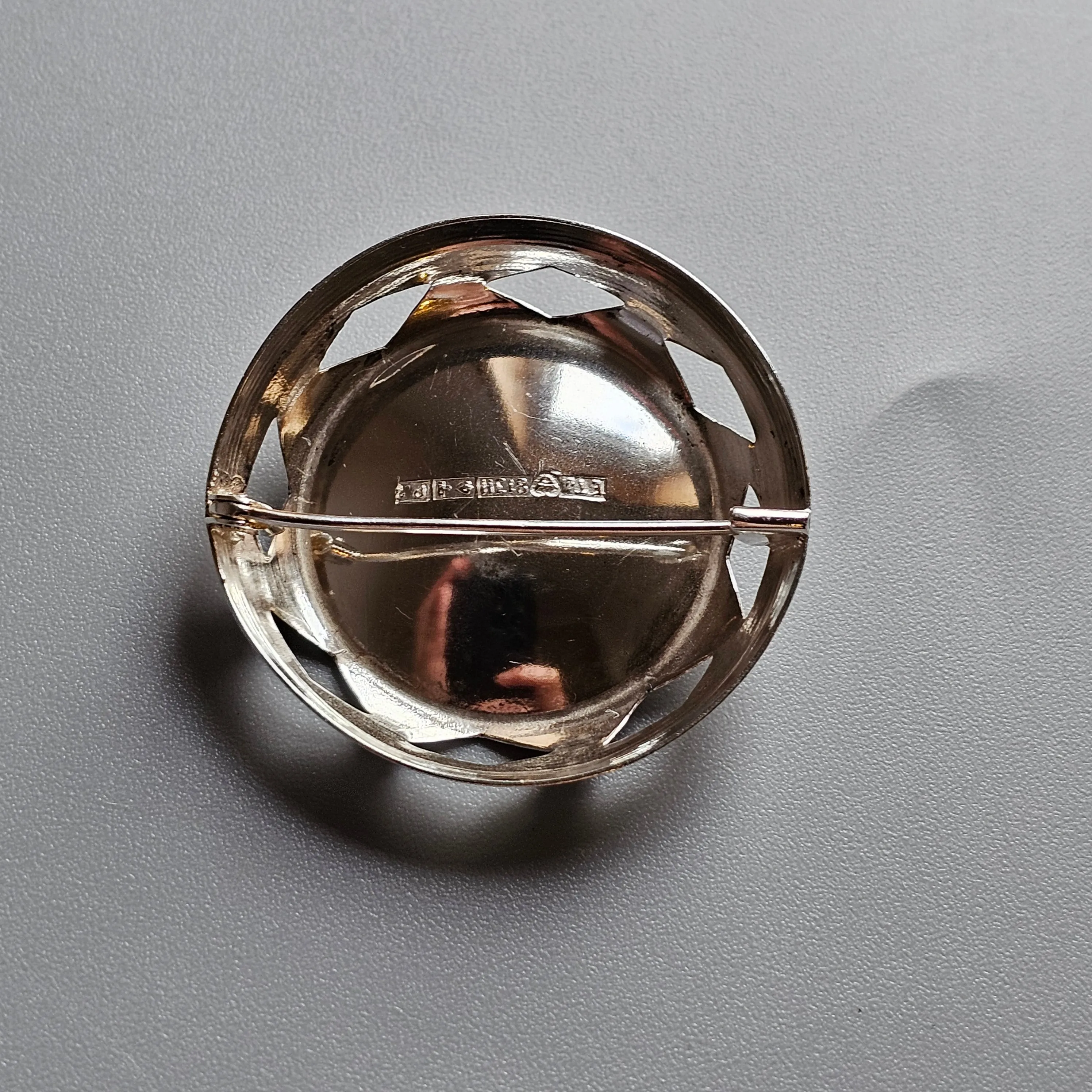 1960s Mid-Century Modern Silver Brooch by Finnish Erkki Turunen