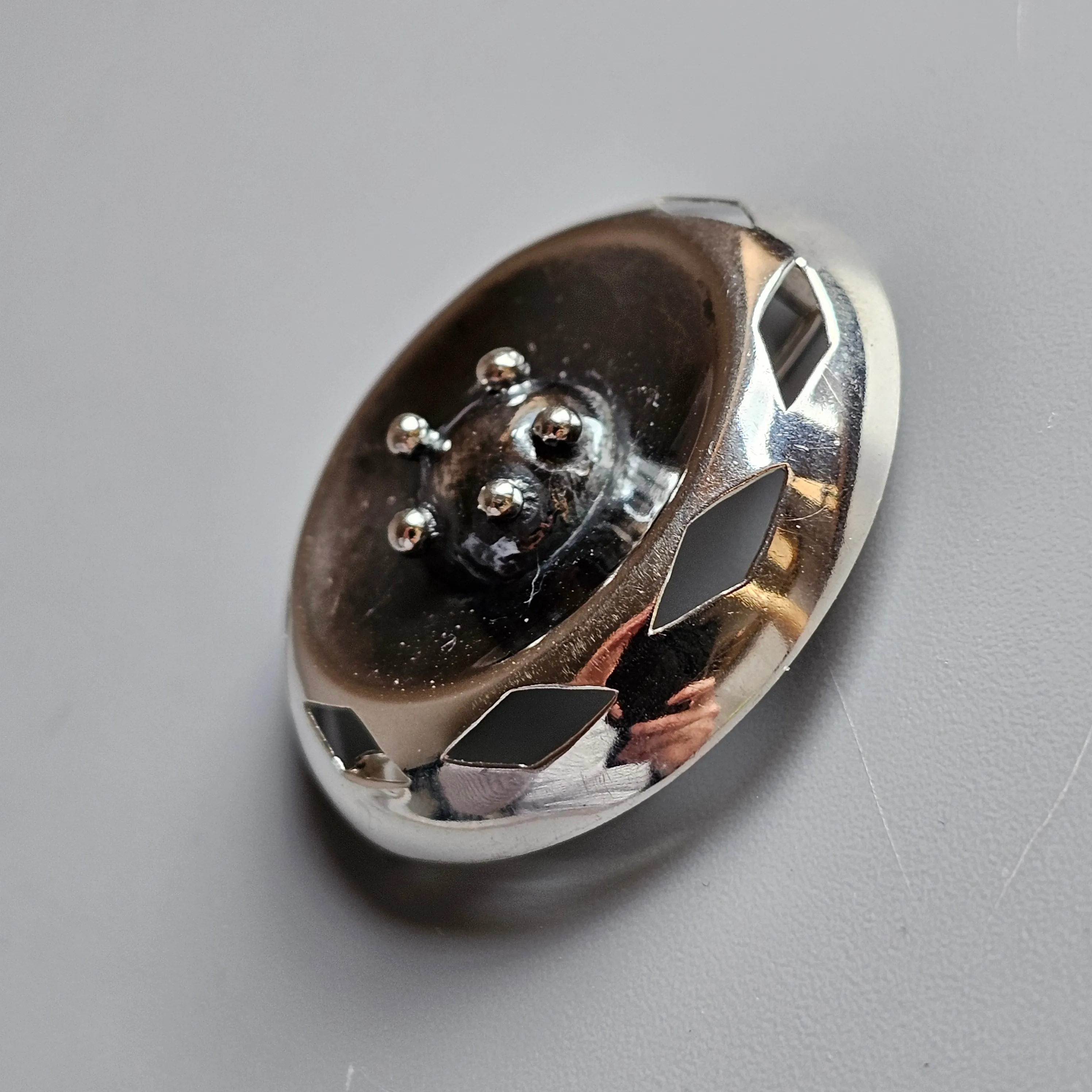 1960s Mid-Century Modern Silver Brooch by Finnish Erkki Turunen