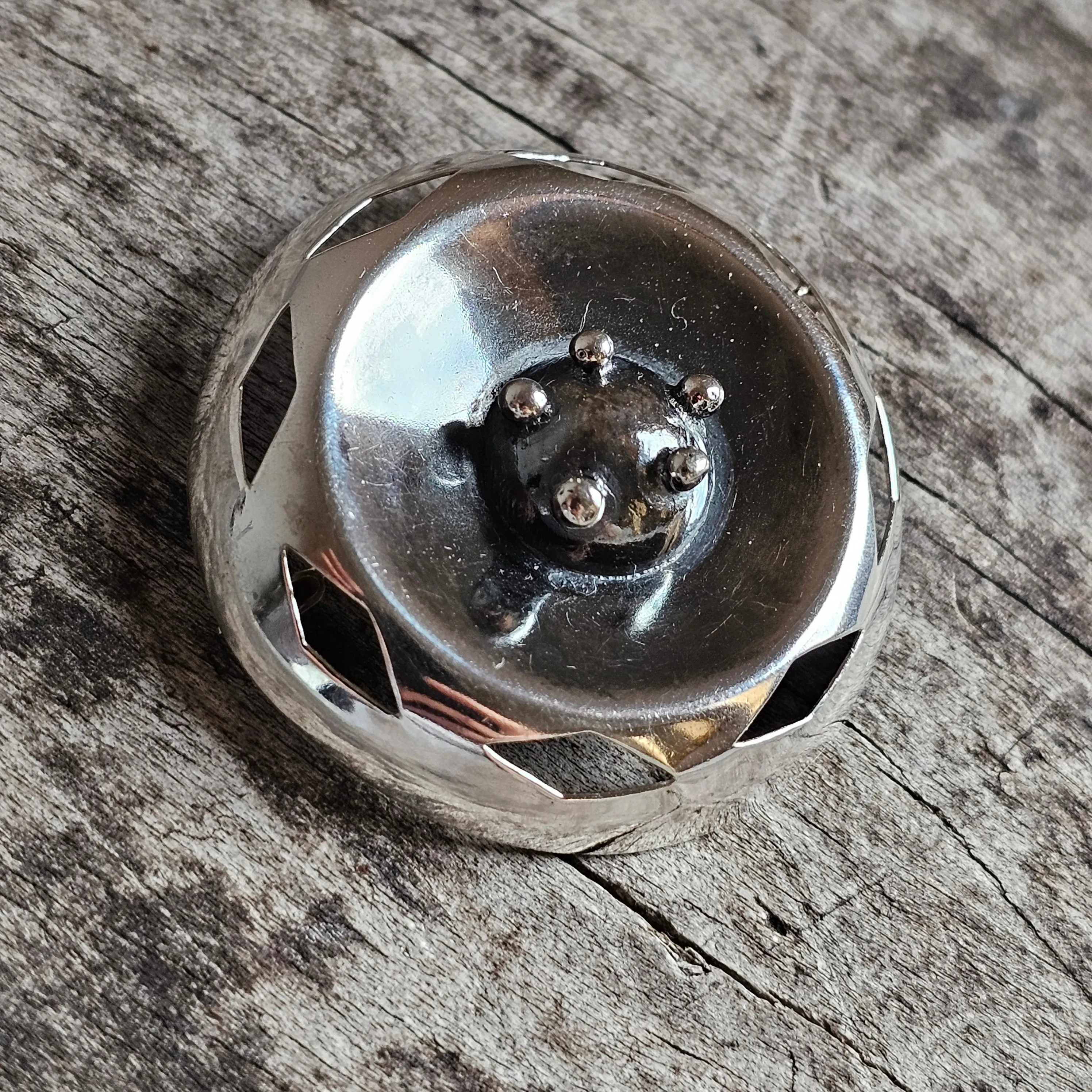 1960s Mid-Century Modern Silver Brooch by Finnish Erkki Turunen