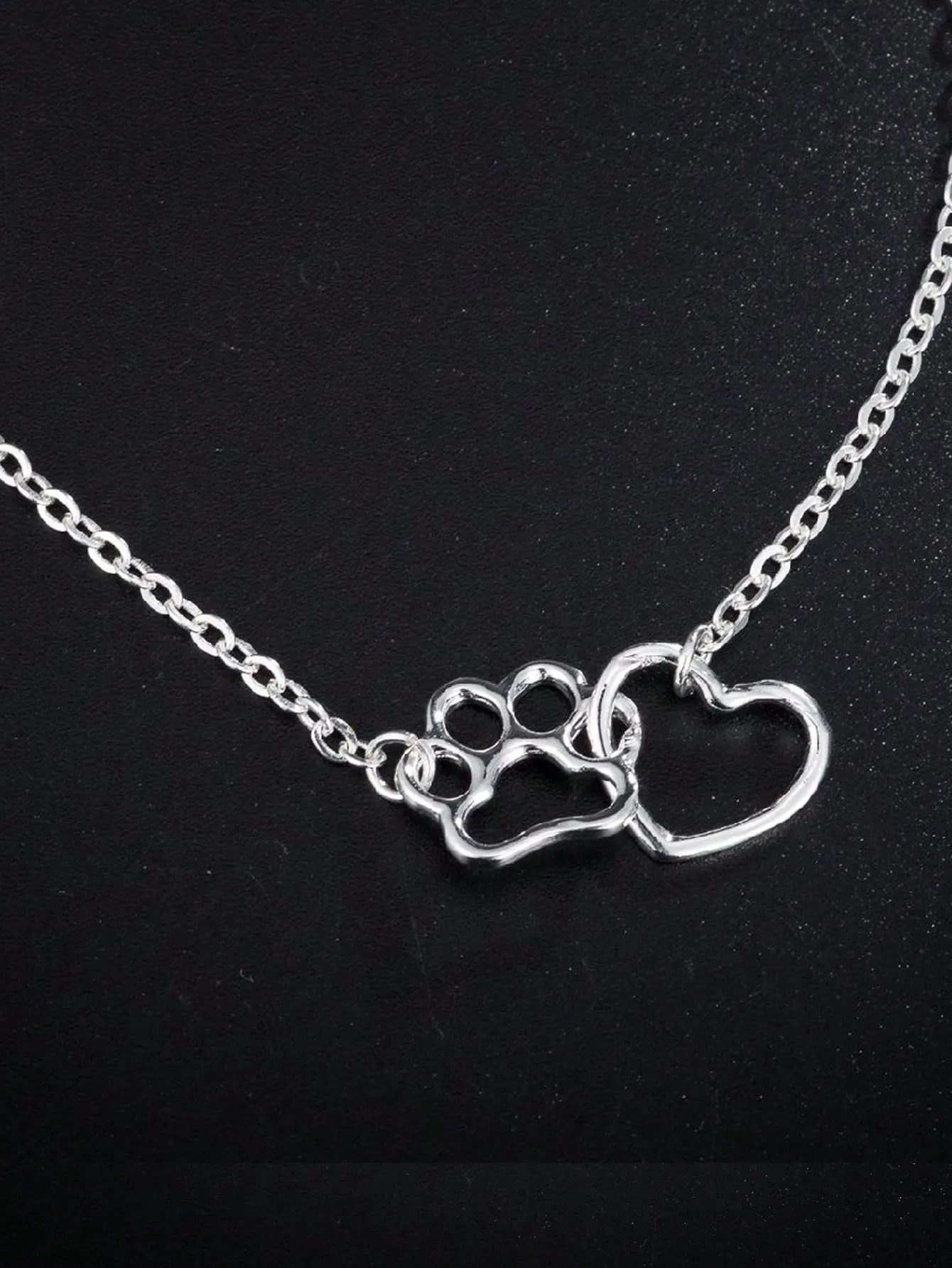 1pc Stainless Steel Simple Square Linked Geometric Long Pendant Necklace, Statement Piece