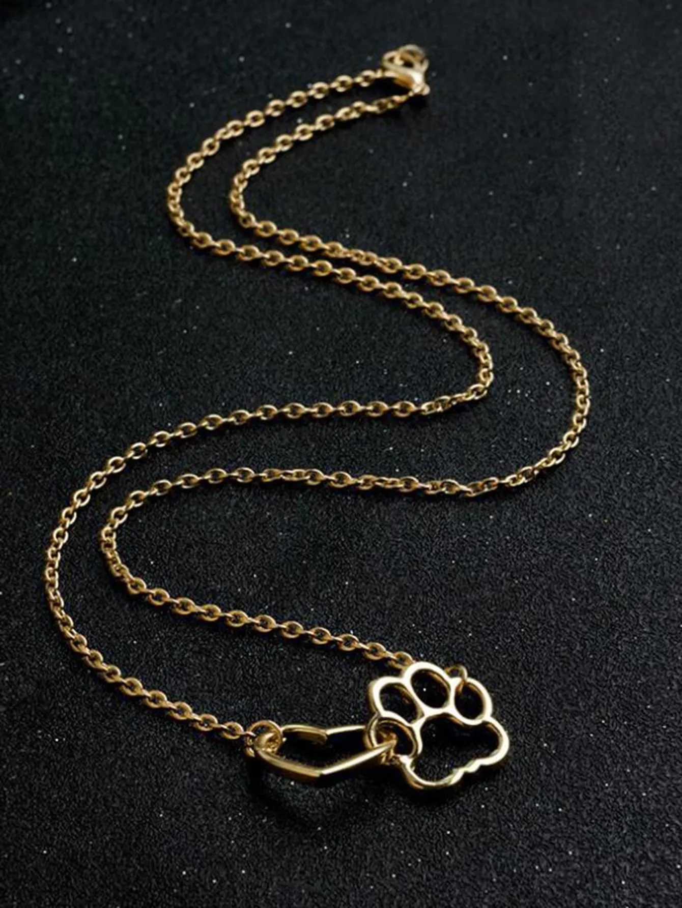 1pc Stainless Steel Simple Square Linked Geometric Long Pendant Necklace, Statement Piece