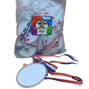24 New Fun Crafts for Kids USA Fillable Plastic Circle Award Ribbon Necklaces