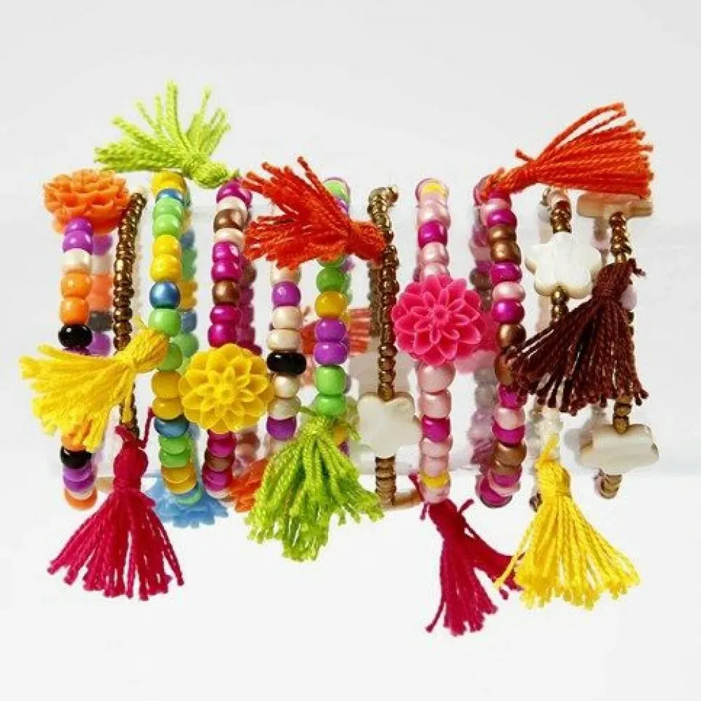 250 x Assorted Colour Flower Shaped Resin Beads Jewellery Making Supplies Crafts