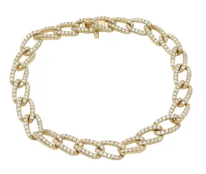 2.57ct tw Diamond Pave Set Link Bracelet