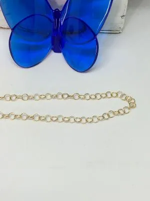 #303 Necklaces/Chains- Circle Link Chain Shinny Gold