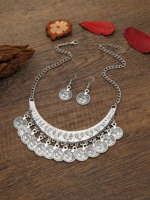 3pcs/set Rhinestone Decor Jhumka Jewelry Set