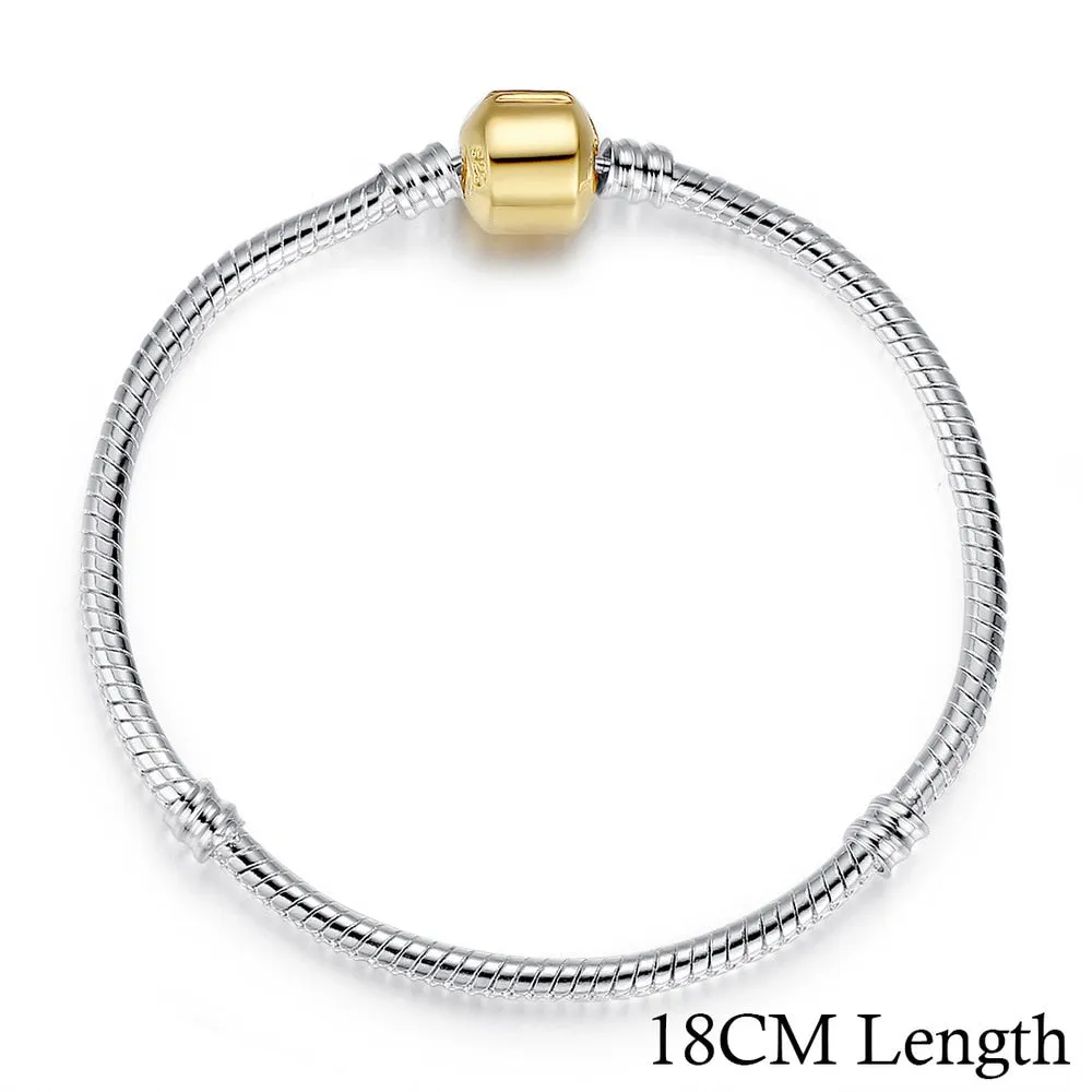 5 Style Silver Color LOVE Snake Chain Bracelet & Bangle 16CM-21CM