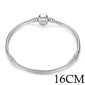 5 Style Silver Color LOVE Snake Chain Bracelet & Bangle 16CM-21CM