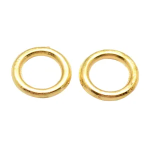 7mm Gold Soldered Jump Rings 100/pk