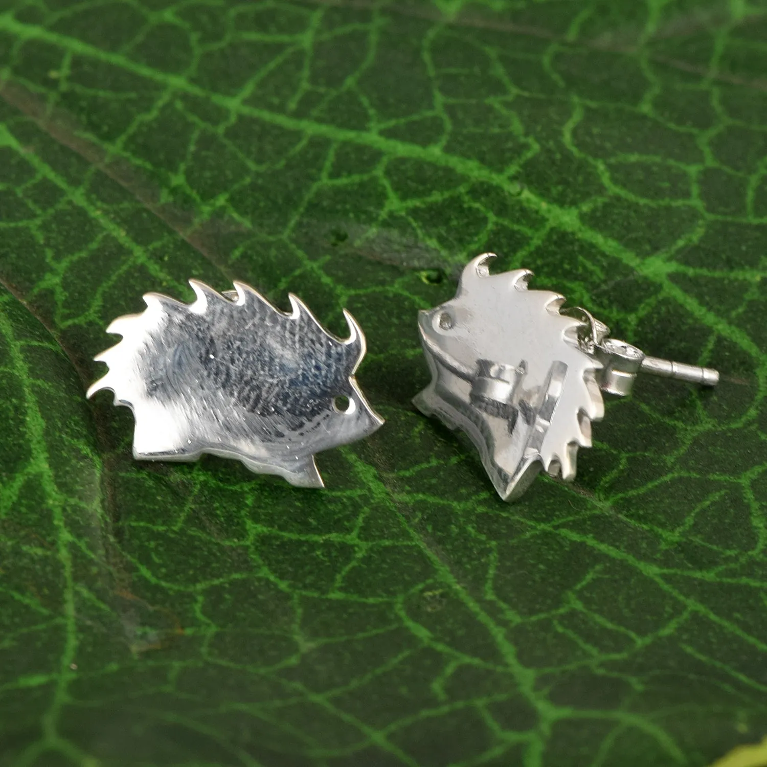 925 Silver Adorable Hedgehog Stud Earrings Animal lover Earrings Minimalist Earrings