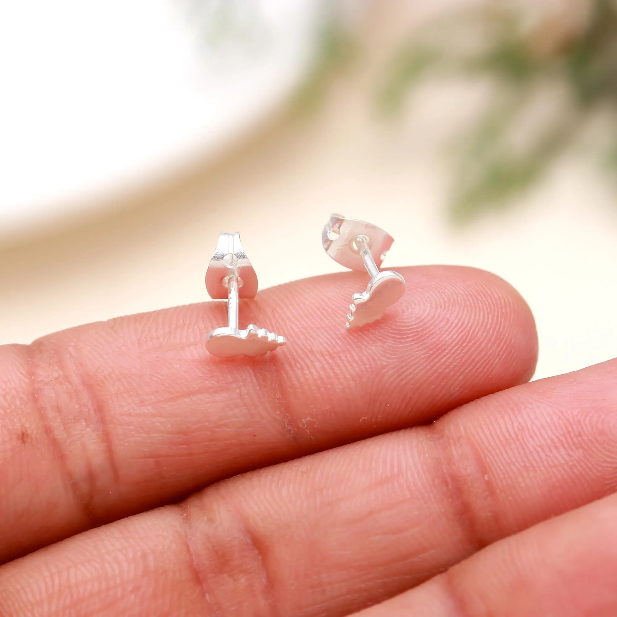 925 Sterling Silver Plain Designer Stud Earrings
