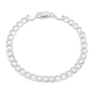 925 Sterling Silver Solid Cuban 6mm ITProLux Curb Link Bracelet