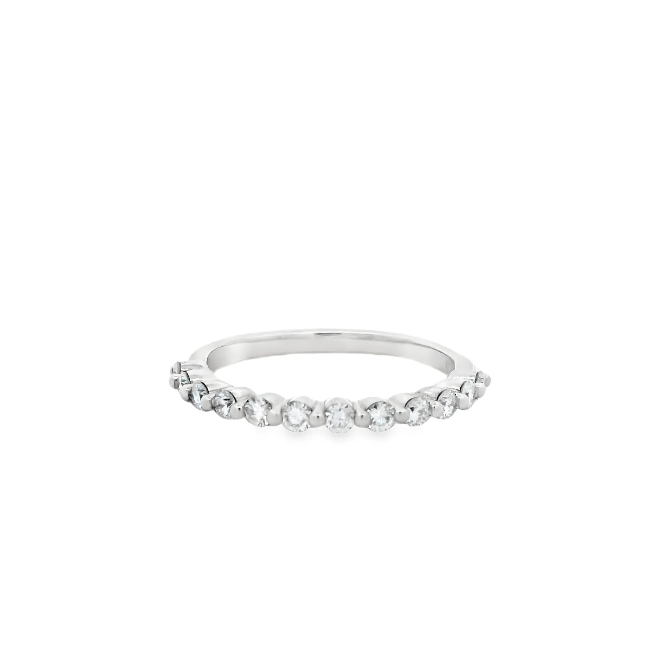 9ct White Gold Round Brilliant Lab Grown Diamond Eternity Band