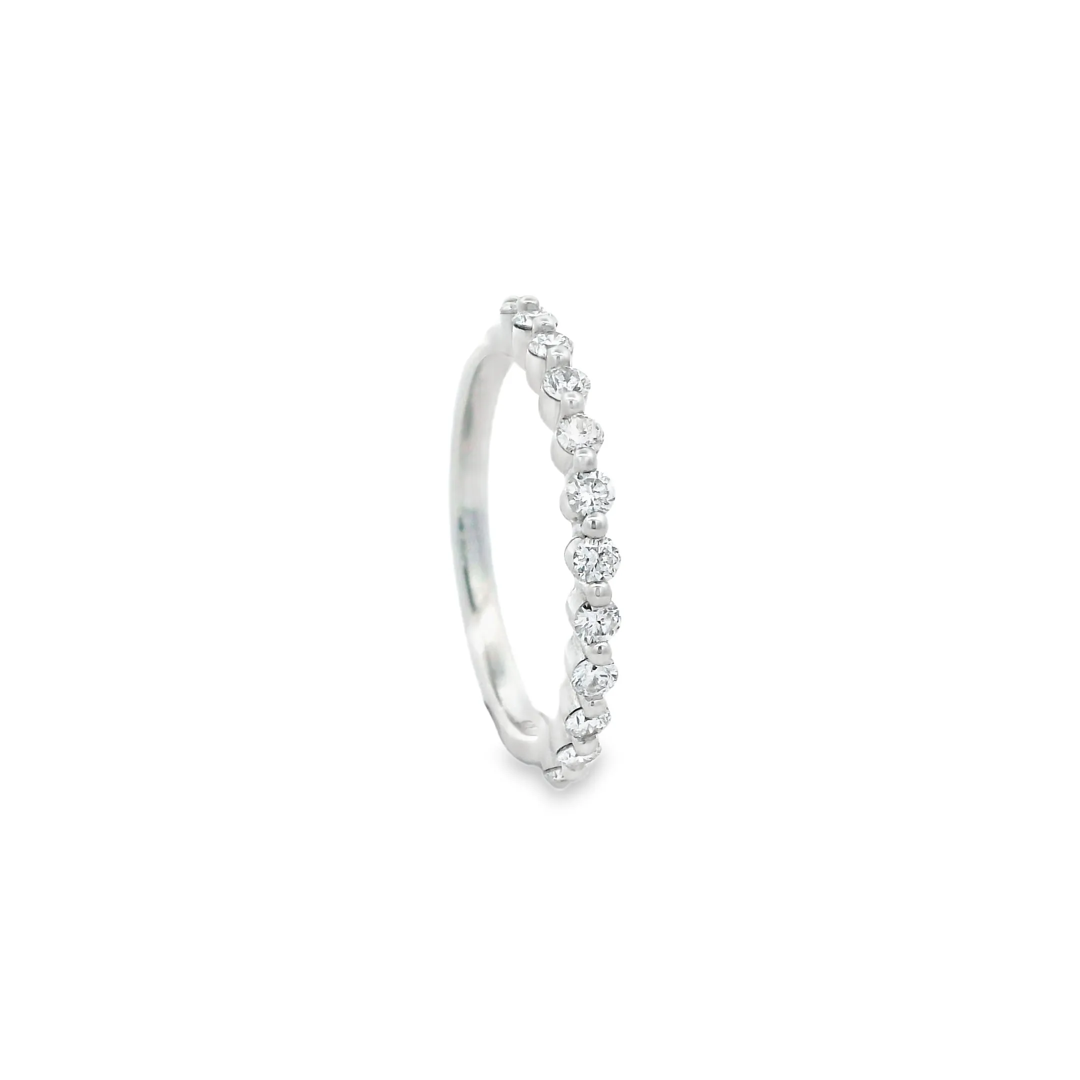 9ct White Gold Round Brilliant Lab Grown Diamond Eternity Band