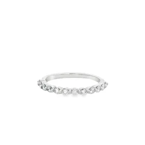 9ct White Gold Round Brilliant Lab Grown Diamond Eternity Band