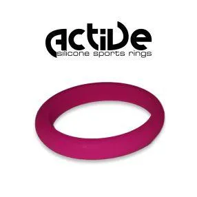 Active Silicone Sport Rings - Ladies Stacker Pink (Click product to choose size)