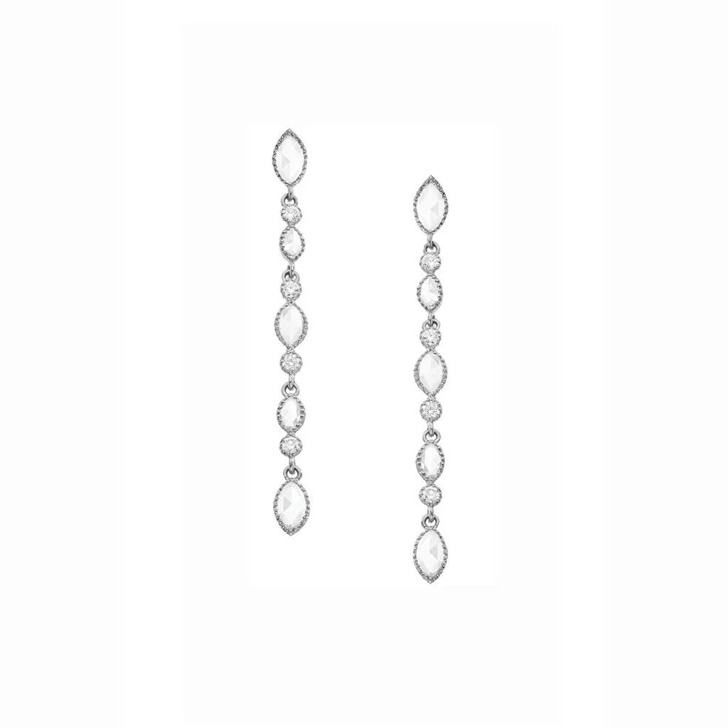 Amara White Diamond Earrings