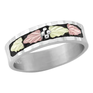 Antiqued II - Sterling Silver Black Hills Gold Ring