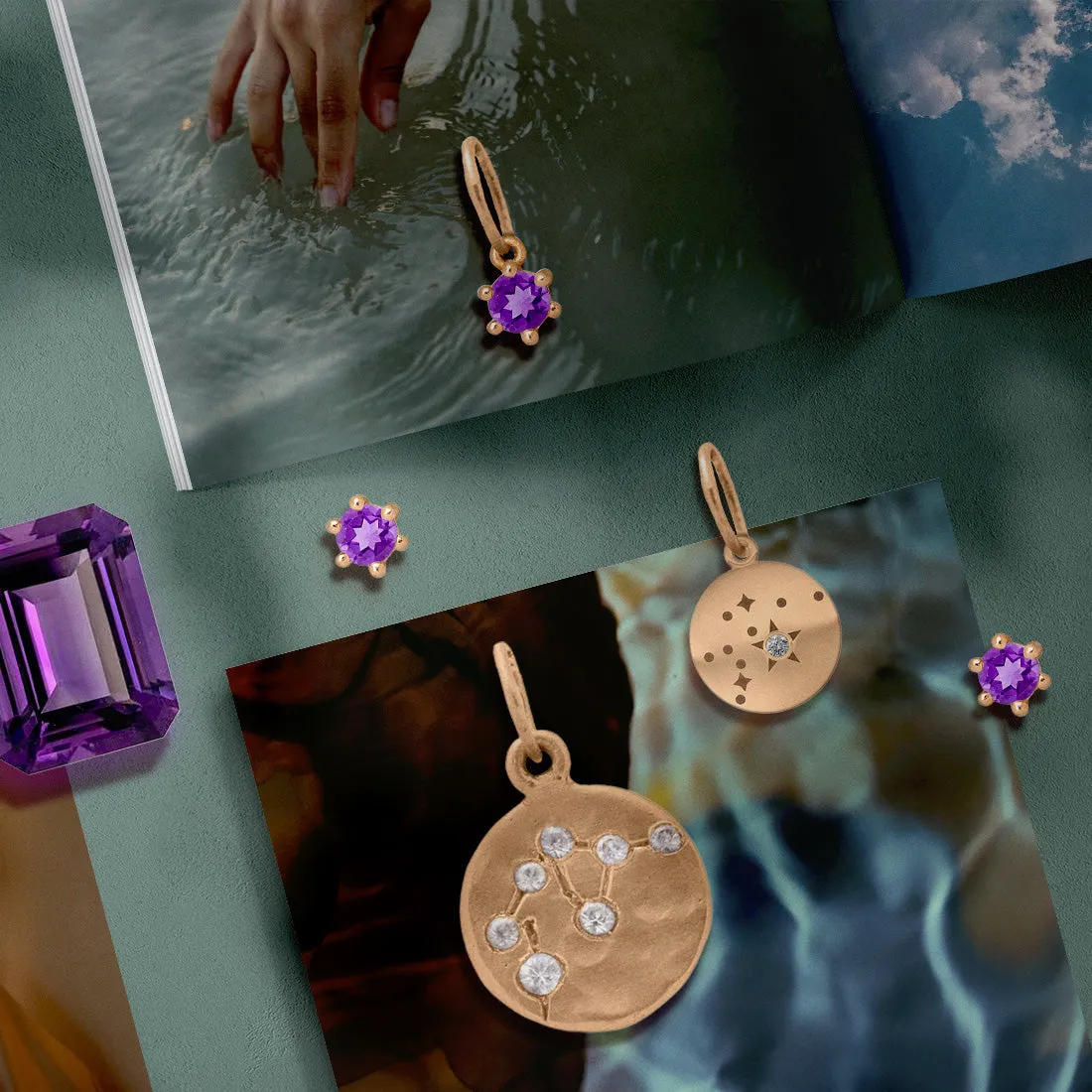 Aquarius Constellation Charm