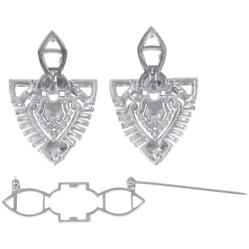ARCHIVE - 1930s Coro Art Deco "Duette" Dress Pin
